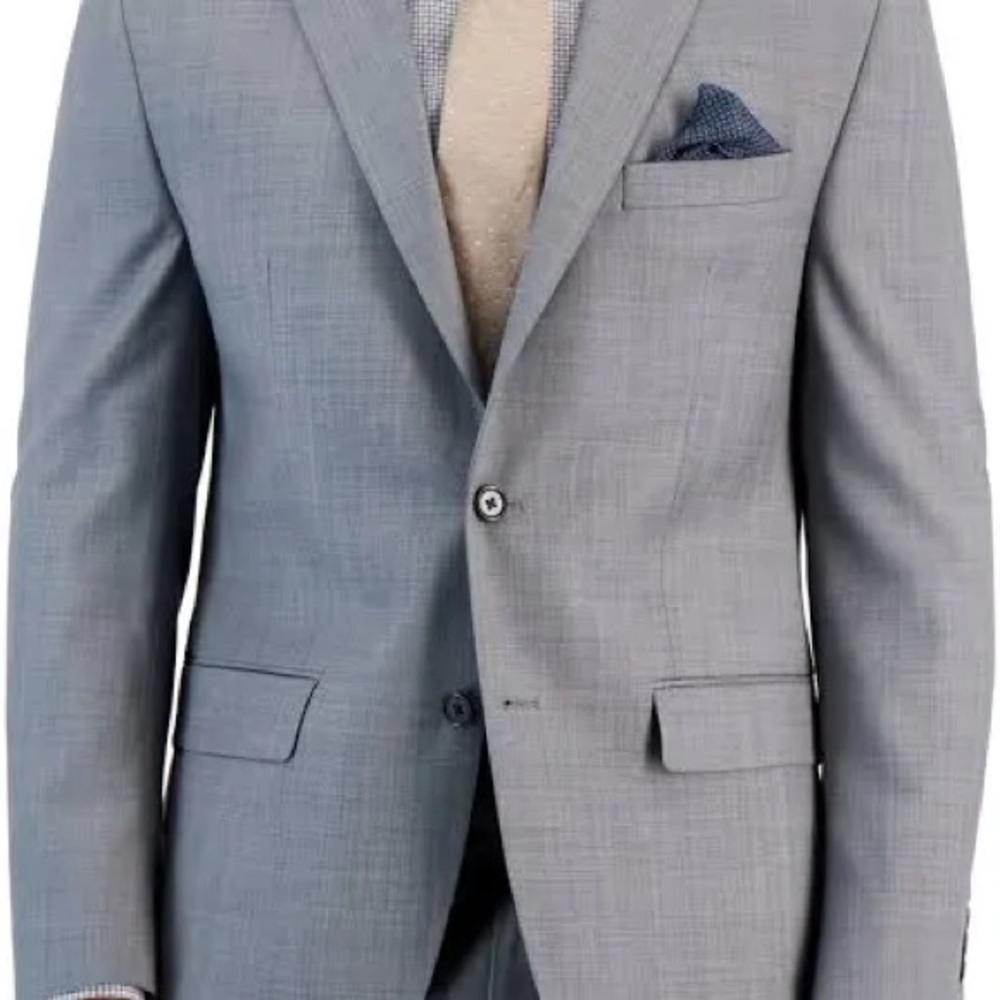 Lauren Ralph Lauren Light Grey Men's Classic-Fit UltraFlex Stretch Suit Jackets